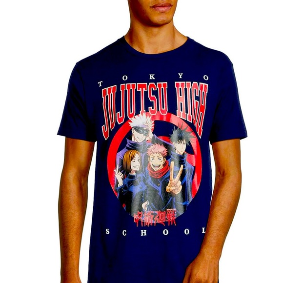 TOKYO JUJUTSU HIGH SCHOOL Navy Graphic  T SHIRT - Picture 2 of 2
